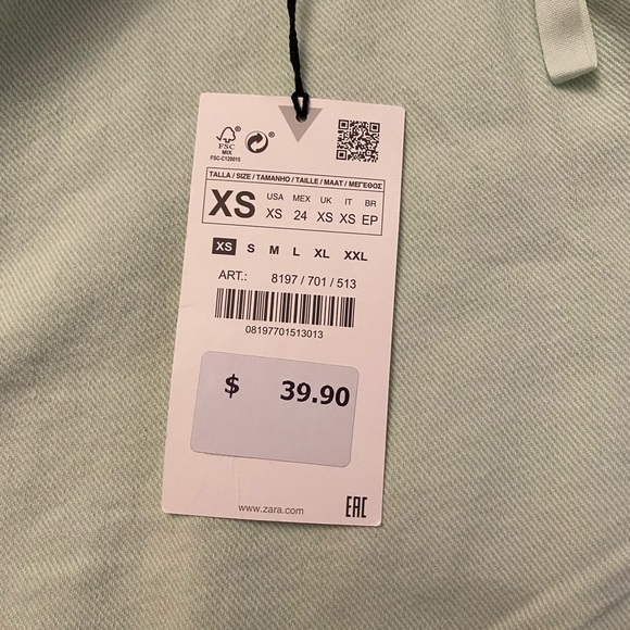 Zara Cropped Oversized Shirt Jacket - Picture 5 of 6